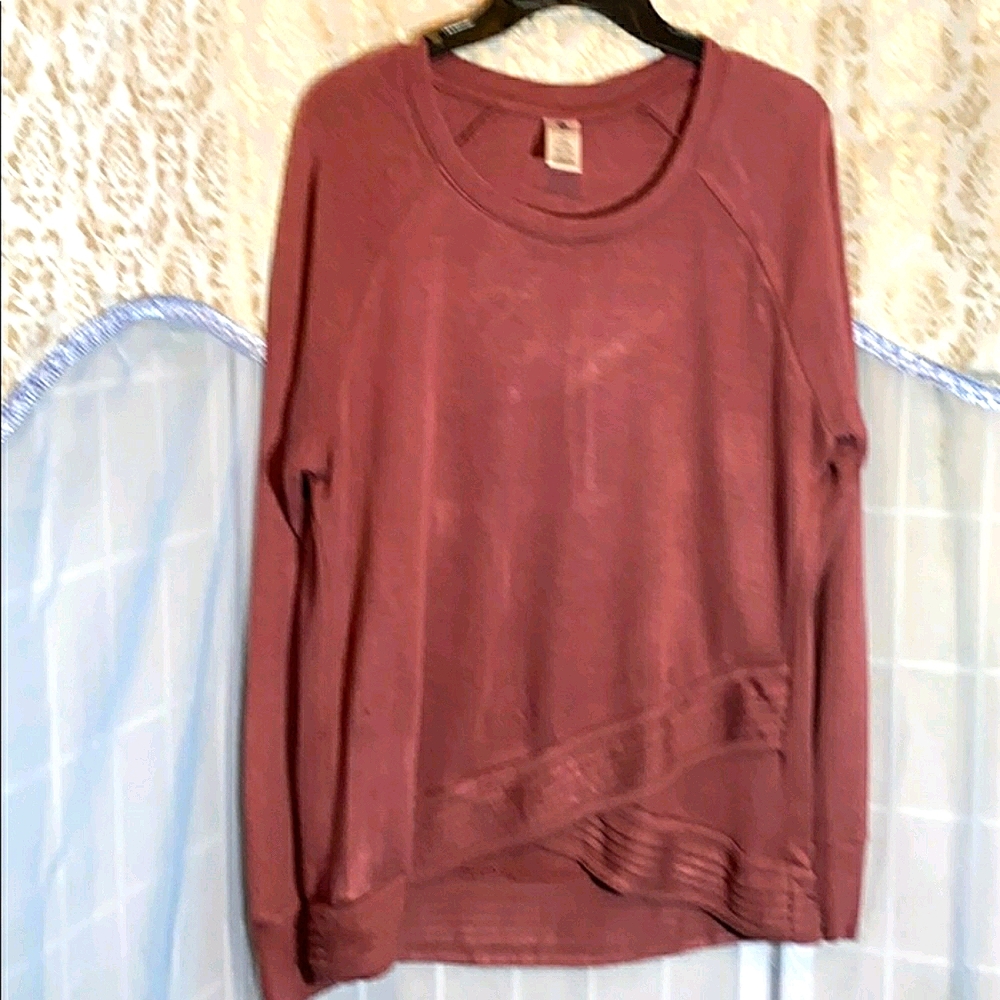 ACTIVE LIFE MAUVE LONG SLV SWEATER SZ LG
